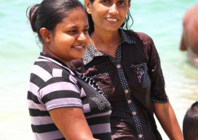 Einheimische am Strand