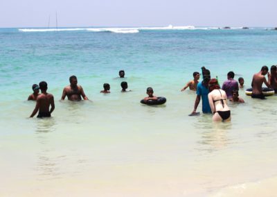 Käseweiß bereit zum Schnorcheln